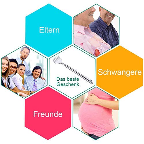 Depory Rückenkratzer Teleskopisch-Rückenkratzer Edelstahl-Rückenkratzer Kratzhand Rückenkratzer Ausziehbar von 16cm bis 50,5cm - Image 7