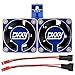 DKKY 1/5 1/6 1/7 RC Model Car 56MM Brushed Brushless Motor Heatsink 4028 High Speed Cooling Fan Dual Fans w/Motor Mount Ajustable 54-58mm 12V for ARRMA Axial 1717 5687 56113 2028 Motor (Blue)