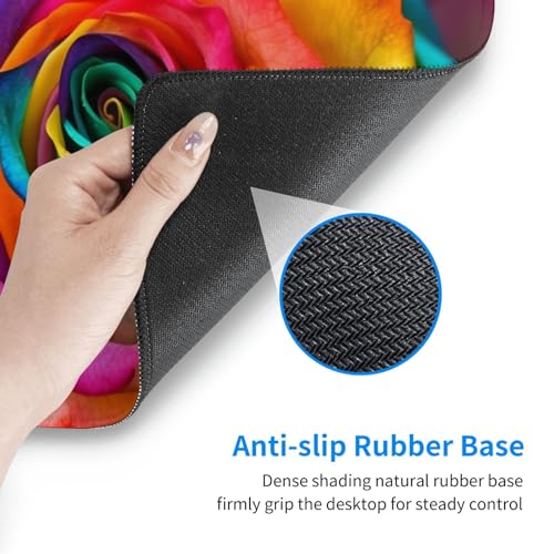 Tapis de souris antidérapant grand format pour protéger le bureau rose - 4