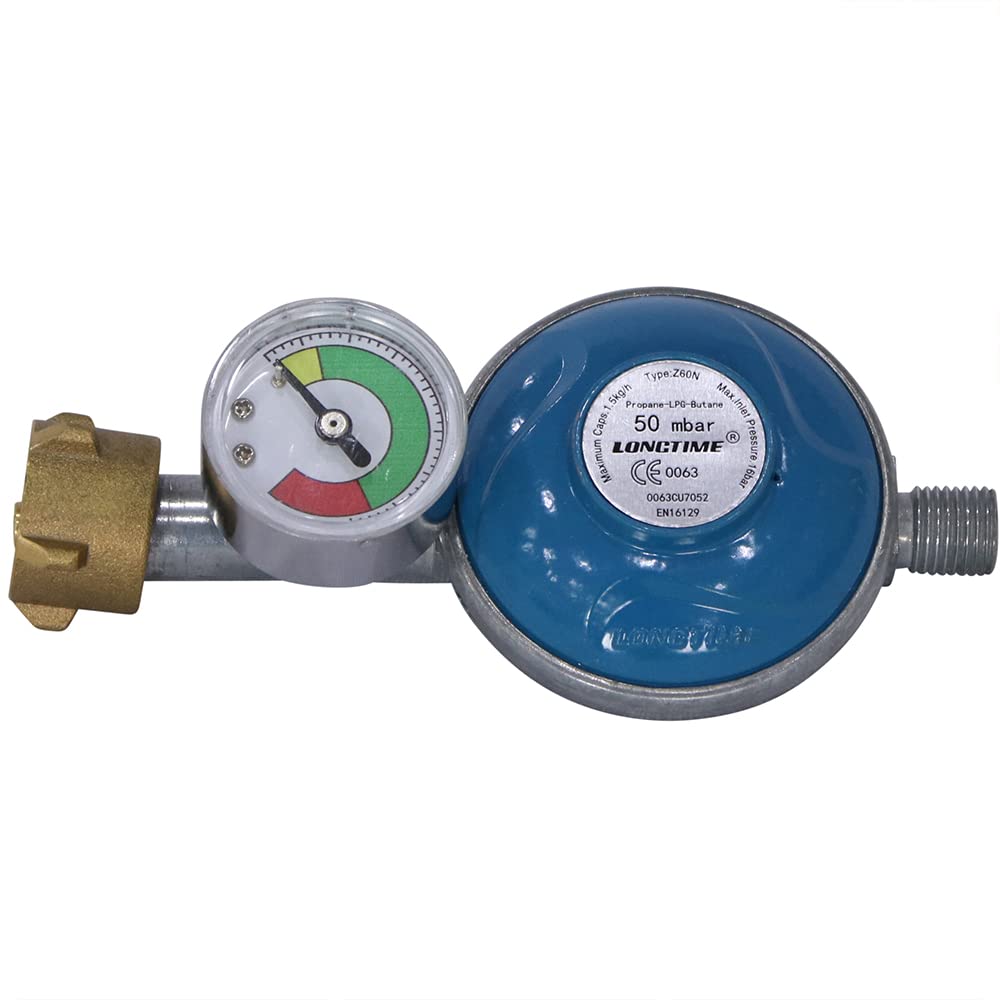 Wąż do gazu + reduktor ciśnienia w zestawie manometr, regulator gazu 80 cm, regulator propanu, butanu, wąż do napełniania gazem gazowym