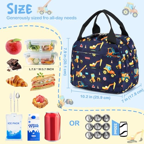 Image of CAMTOP Boys Lunch Box Kids Insulated Lunch Bag Kids Cute Lunchbox for Boys Loncheras Para Ninos