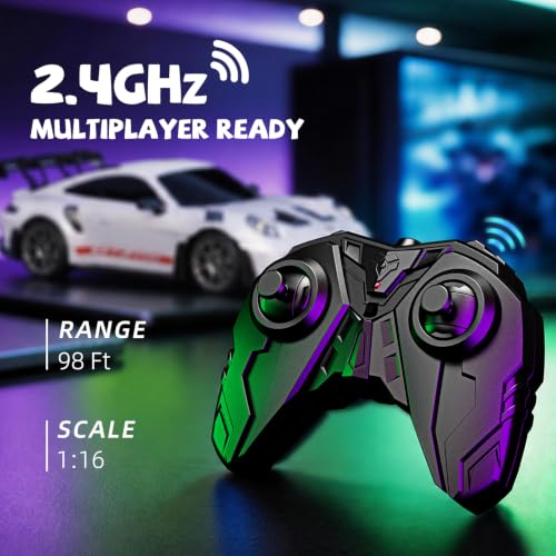 Image of AEROQUEST 1:16 Porsche Remote Control Car -911 GT3 RS-White