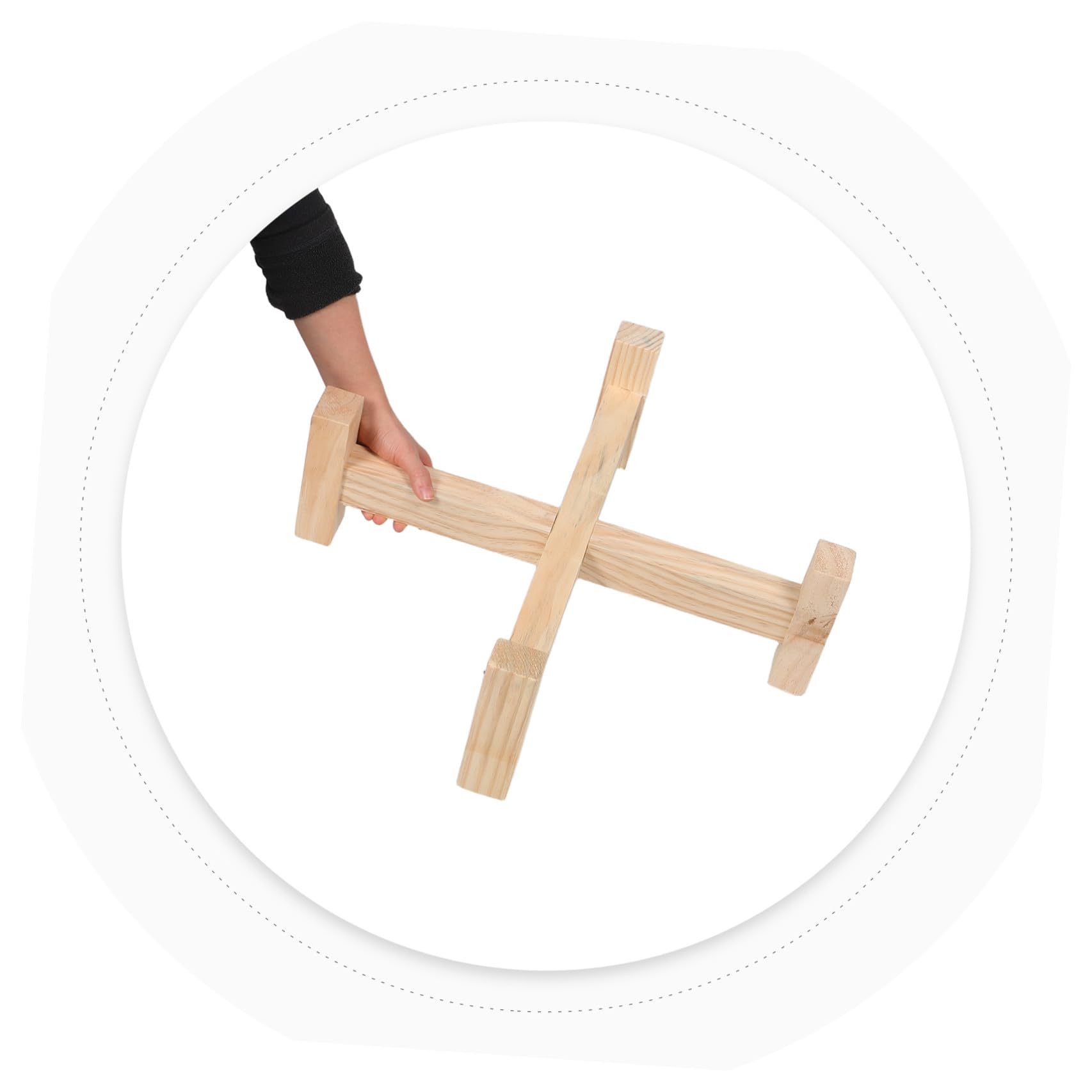 Gadpiparty Supporto in Legno Stabile per Macinatore Manuale di Farina di Grano, Base per Mulino da Cucina Silenziosa la Preparazione di Pane in Casa