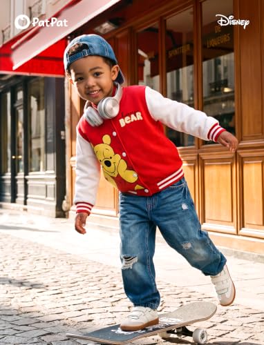Image of Disney Marvel Bomber Jacket Spider Man Toy Story Cars Varsity Cardigan2-13Y | Officially Licensed Snap Button Coat,Fall Star Wars Graphic Cloth Top,Hulk Venom Stitch Mickey Lightning Mcqueen Kids Apparel