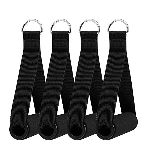 AIXMEET Griffe für Widerstandsbänder, Silikongriffe mit massiven ABS-Kernen, ideal für Workout am Seilzug, Kabelzug oder Kraftturm(4 pcs)