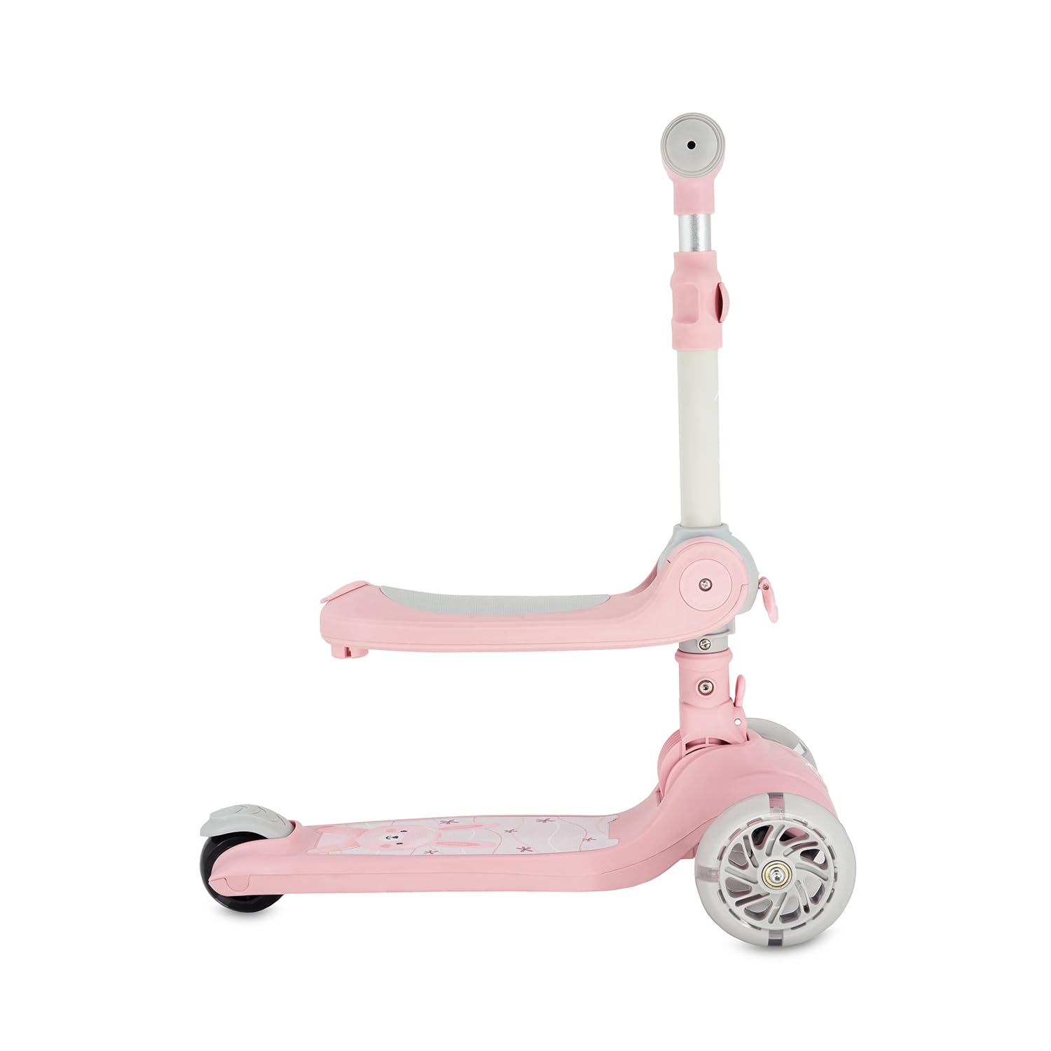 MoMi Debe Trottinette pour Enfants à partir de 1 an jusqu'à 50 kg - Trottinette 2 en 1 avec siège Pliable - Trottinette pour Enfant avec 2 hauteurs réglables - Trottinette Pliable pour intérieur et