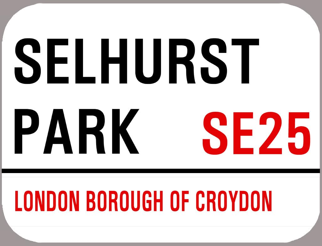 Yelacecca Tin Sign A19243 Selhurst Park Metal Street Sign Crystal Palace Decoration Props Plaque 8X12 Inch