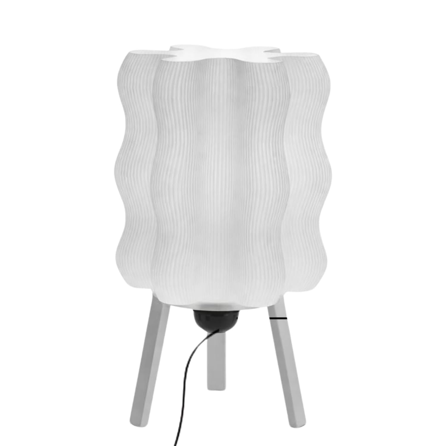 Wave Glow Table Lamp – 29CM Handcrafted Wavy Ambient Night Lamp for Bedroom, Living Room and Study – Bedside Decorative Lamp with On/Off Switch (Without Bulb)