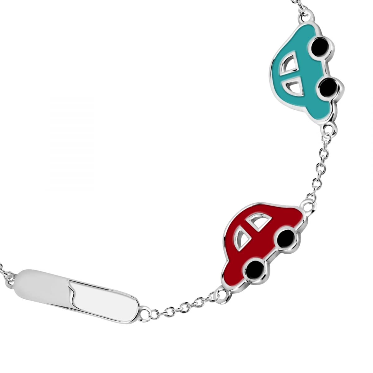 Bluespirit Bracciale da bimba, Collezione B-BABY, in argento 925 rodiato, smalto,Idee regalo - P.25D305001200