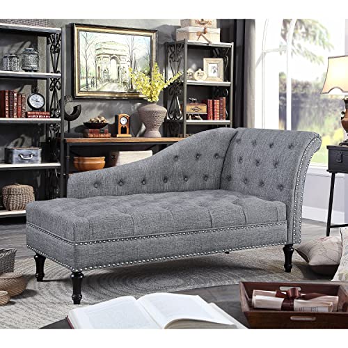 Rosevera Deedee Linen Upholstered Chaise Lounge Chair