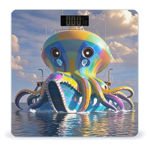 Báscula Digital Octopus Ship de Vidrio Templado miniatura 1