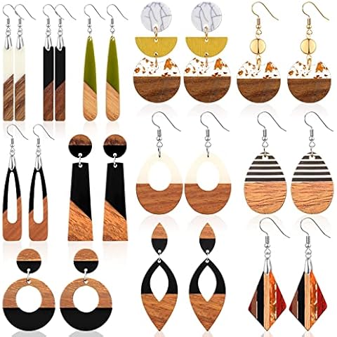Henoyso Wooden Earrings for Women Cover