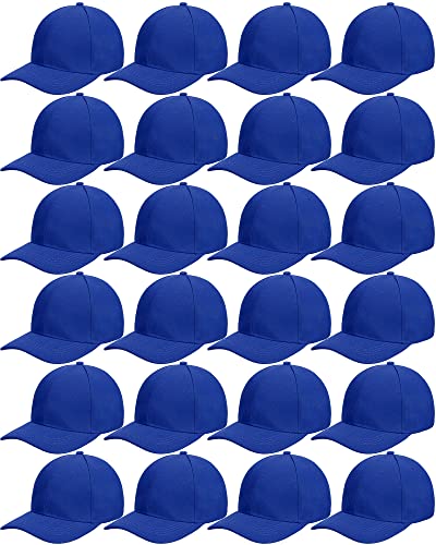 Image of Handepo 24 Pcs Blank Baseball Caps Adjustable Back Strap Unisex Blank Design Caps Plain Unisex Hats for Men Women
