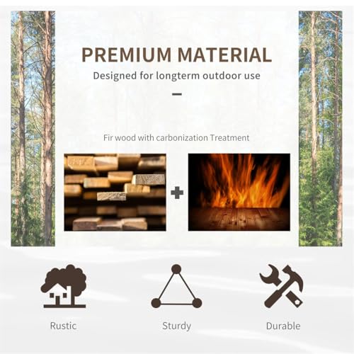 Piler 3.3ft Arched Wooden Garden Bridge with Half-Wheel Style Railings for Garden and Backyard - Solid Fir Construction, Stained Finish