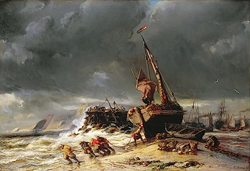 Art mural Isabey marée basse : le cadeau déco vintage idéal chambre