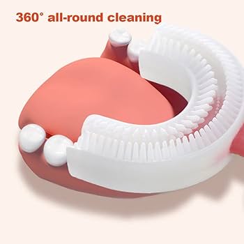 Scrubbing Kids U-Shaped Toothbrush, Teeth Dental Care Hand-Held, Food Grade Soft Silicone Brush Head, Up & Down Manual Toothbrush 360° Children Infant Toothbrush (2 Boy Baby) : Amazon.in: Health & Personal Care