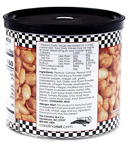 Carolina Nut Co. Hand-Roasted Peanuts In Your Choice Of 8 Different Seasonings- 3/12 Oz. Cans (Sriracha Ranch) #TOP2