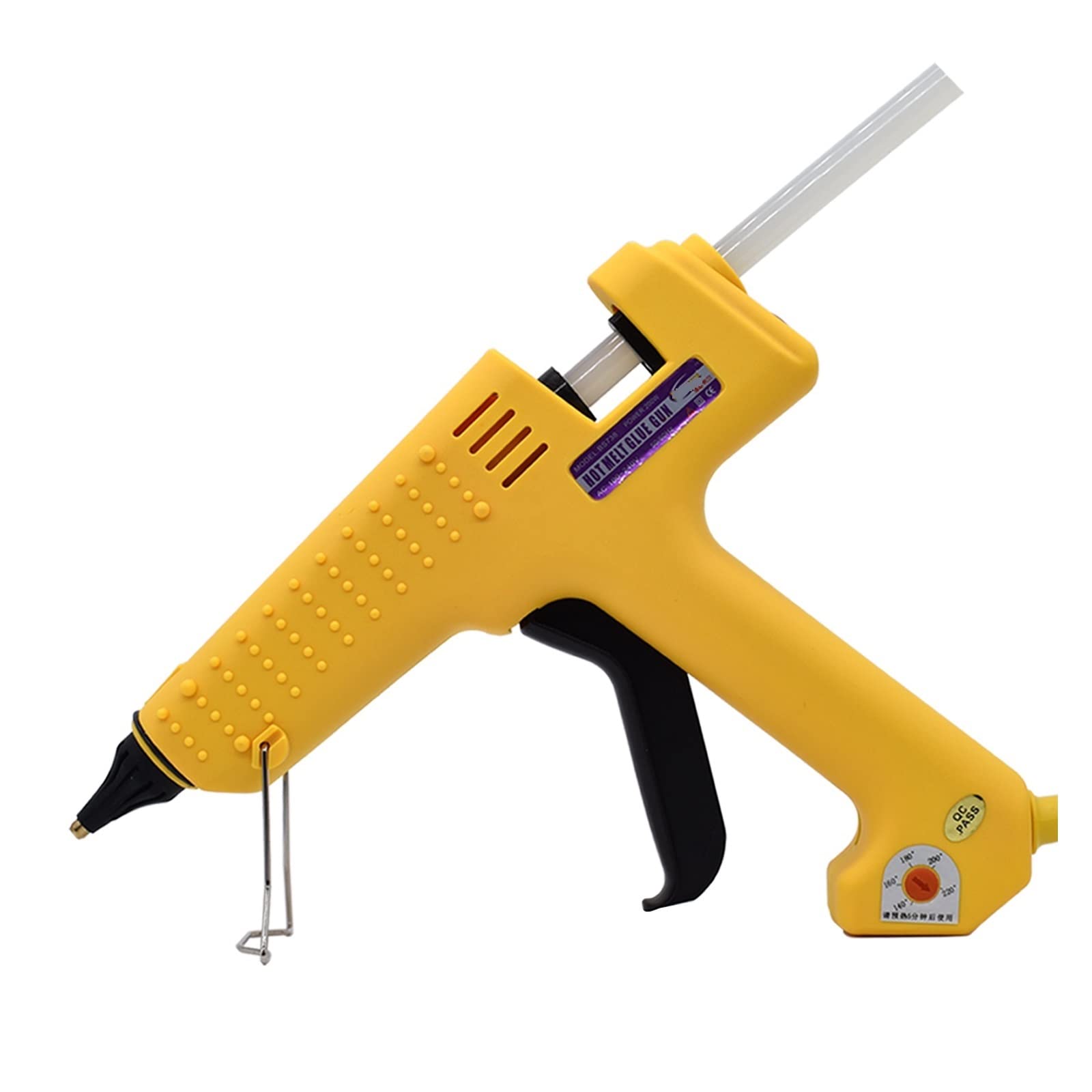 Pistolet do Kleju, Profesjonalny pistolet do klejenia na gorąco 250W regulowana temperatura wysokiej mocy zestaw pistoletów silikonowych za pomocą 11MM klej w sztyfcie 2.0MM dysza miedziana(Set-1)