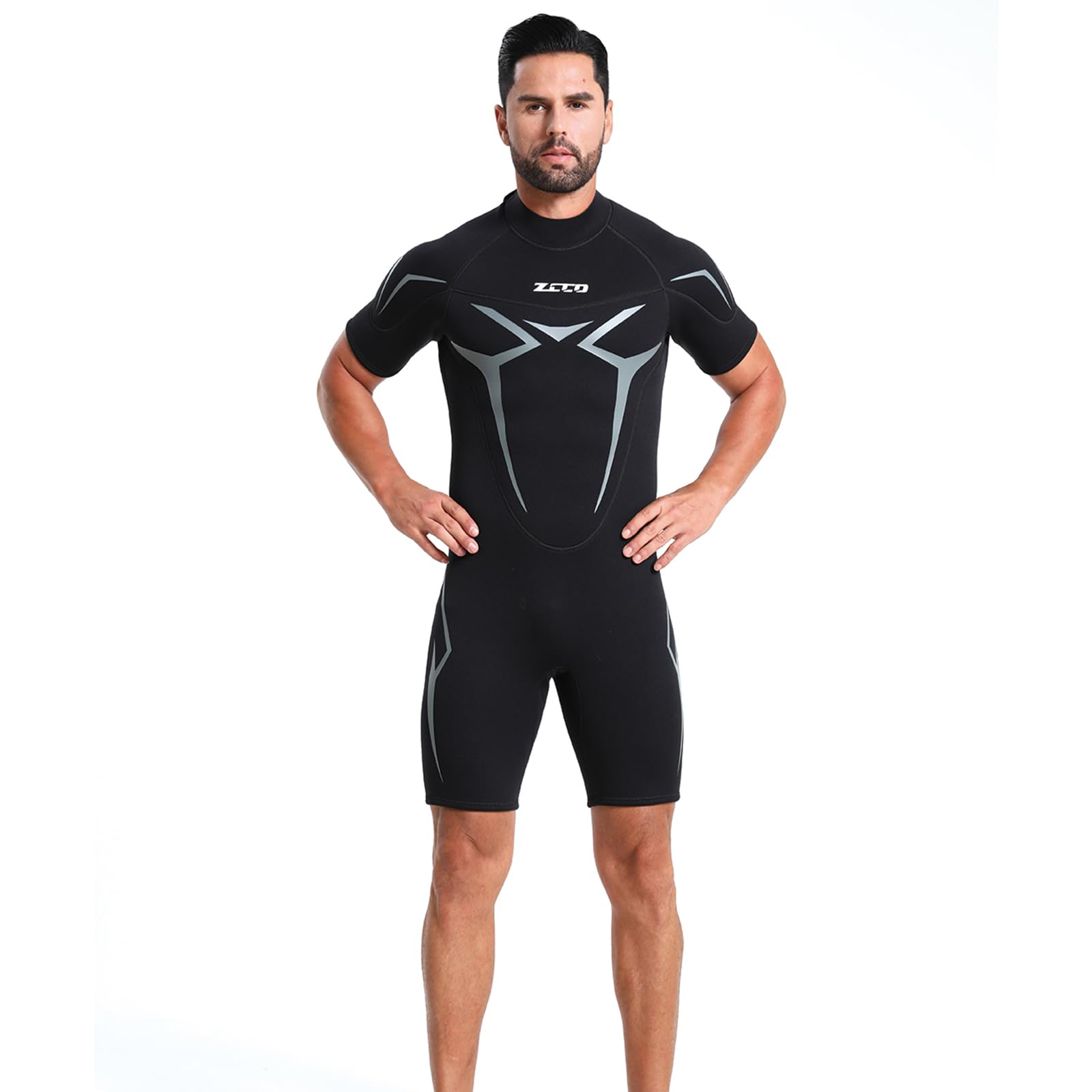 ZCCO Combinaison Shorty Néoprène 3 mm Homme Surf Snorkeling 3XL | Idéale pour le surf, la plongée, le snorkeling, le paddle et la natation mixte