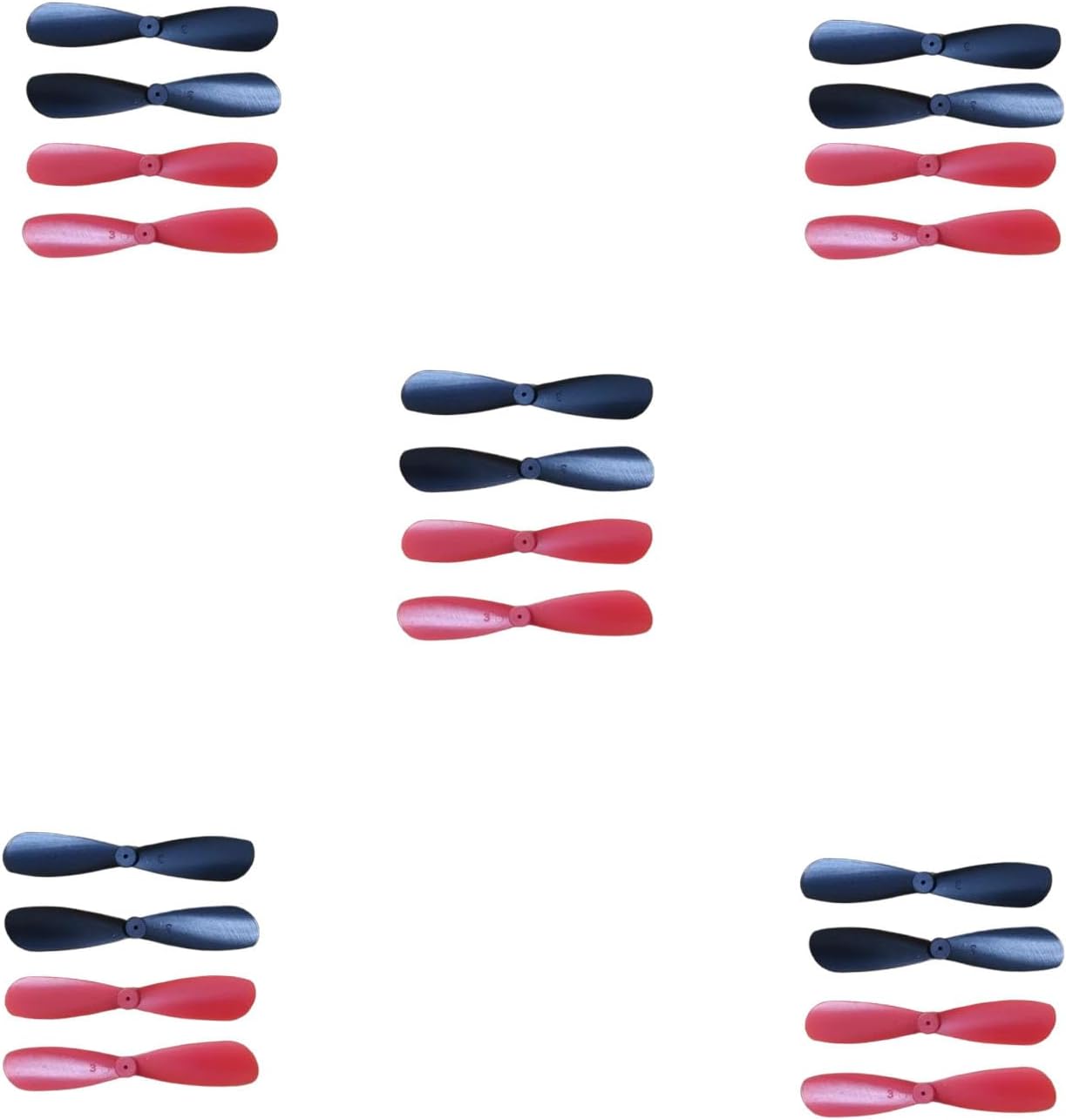 Mini Propeller Blades, 20 Propeller Props Suitable for Remote-Controlled Aircraft Quadcopter, The Propeller of UAV is 1.81 in Long and The Axial Aperture is 0.03 in.Propeller Parts