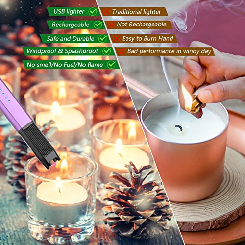 Encendedor eléctrico MEIRUBY moderno en violeta miniatura 5