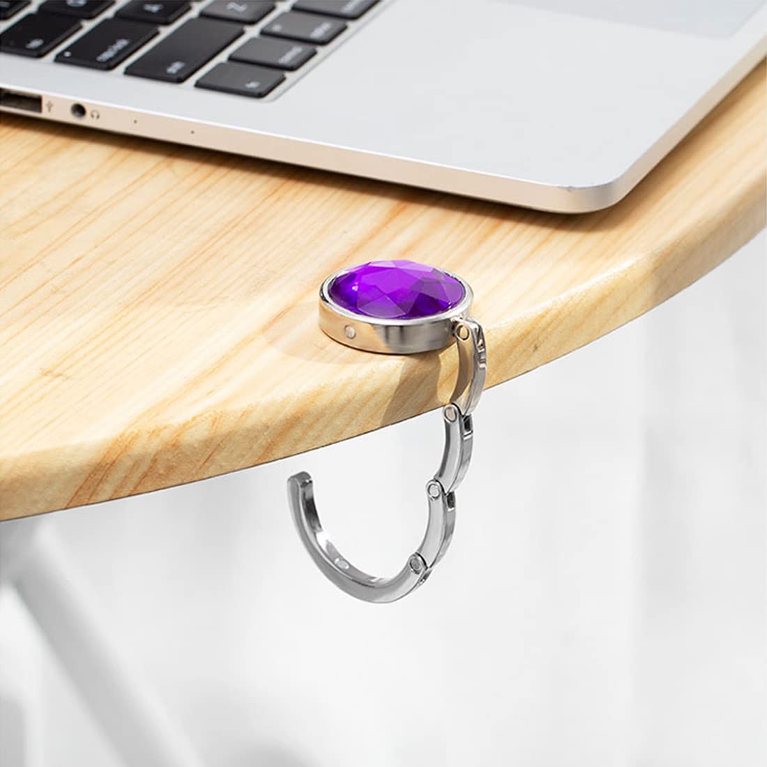 Ganci Per Borsa Da Tavolo - Set 2 Pezzi Marmorizzati, Pieghevoli E Antiscivolo Per Ufficio E Ristorante - Foto 14