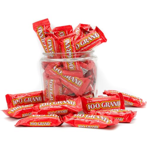 Candy Bar 2 lb FUN SIZE – Bulk, Vintage, Caramel & Crispy Rice & Milk Chocolate, Individually Wrapped (40 Pieces)