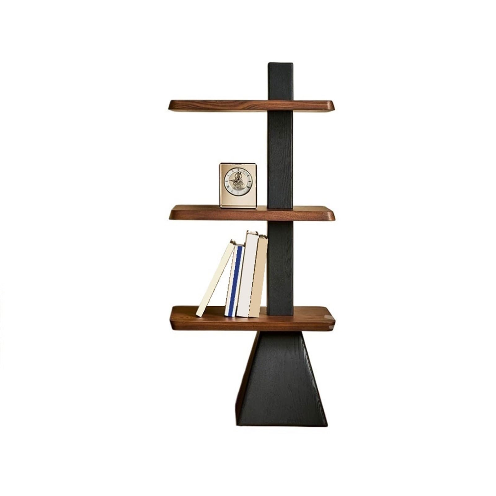 ZYYANSHOP Bookshelf Floor-standing Creative Colour-blocking Bookshelf Wooden Retro Storage Rack for Home Office