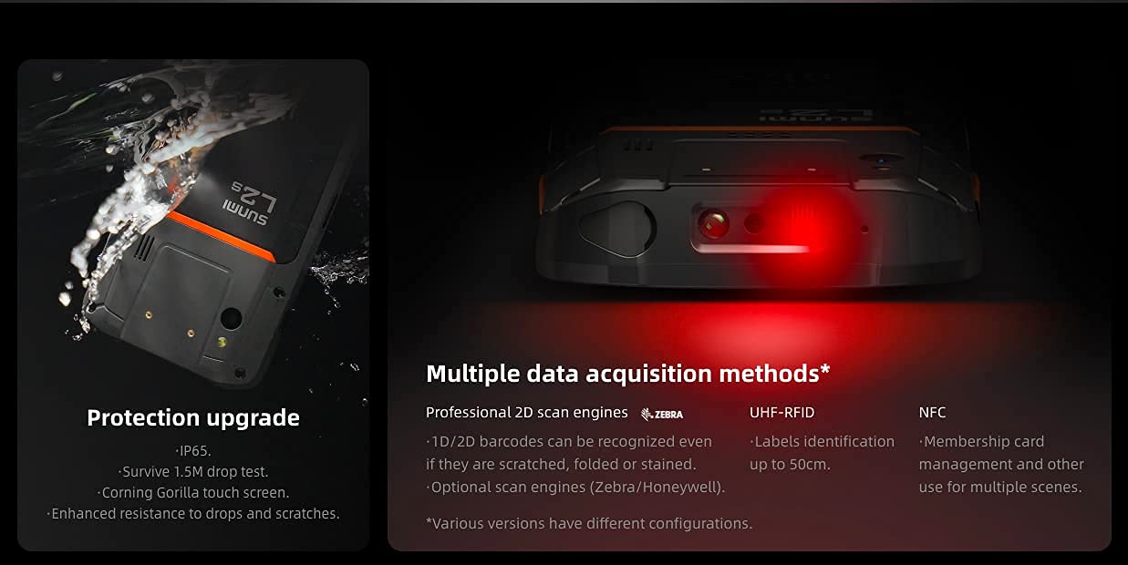 PDA Sunmi L2S 2D Scanner 3 GB + 32 GB 13 m NFC 4G SIM
