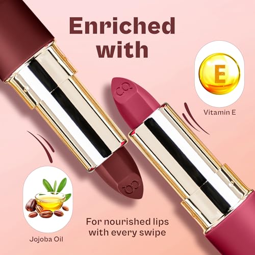 Image of Colors Queen Lippie Pack of 3 Matte Lipsticks for Women Enriched with Jojoba Oil & Vitamin E | Lightweight & Long Lasting | Creamy Smooth Texture, Nourishing Formula | One Swipe Application (Combo - 03, 15g)