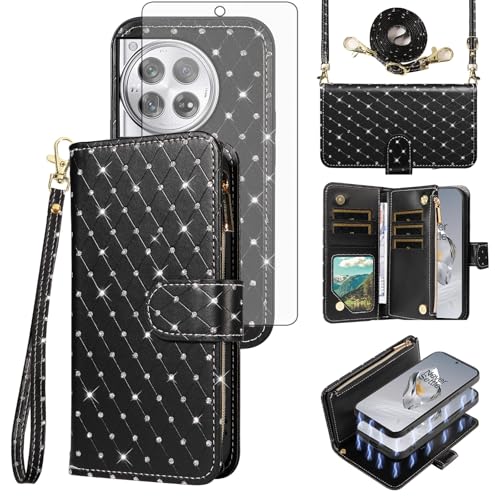 Coque Oneplus 12 Asuwish antichoc ZSZXCXDK US Noir avec grip antidérapant