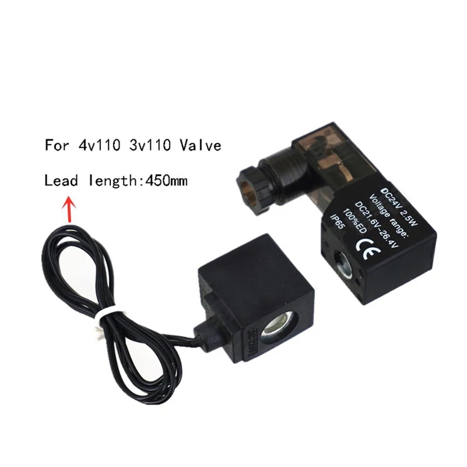 3V110-06 Válvula solenoide de 12 V y 1/8", válvula de Control de Aire neumática de 3 vías, válvula magnética de Gas eléctrica, Cuerpo de Aluminio(Wire W 12mm Fitting,DC12V)
