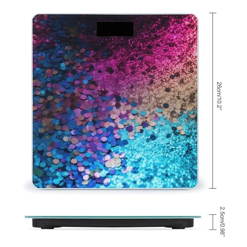 Báscula digital para baño con pantalla LCD clara miniatura 2