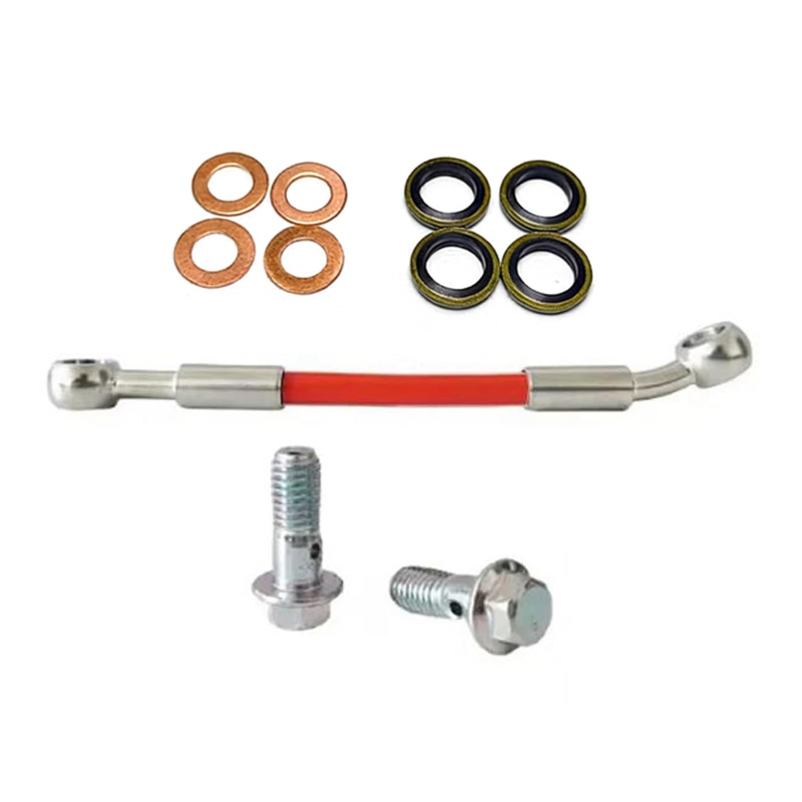 Motorbike Brake Line M8 Banjo 0°-28° Motorcycle Stainless Steel Braided Brake Hose Line Hydraulic Clutch Oil Pipe 10cm-500cm Accessories(50cm)