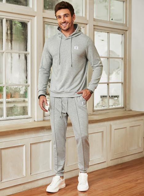 JMIERR Men's Tracksuit & Joggers 2 Piece Outfits Sweatpants Sweatsuit Set Sweatshirt Hoodies - Image 3