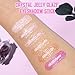 Hegafoo Crystal Jelly Glaze Eyeshadow Stick: Long Lasting Glitter Eye Shadow - Lightweight Highlighter Stick - Shimmering Skin Makeup for Eye, Body, Lip and Leg (03 Fuchsia Fun)