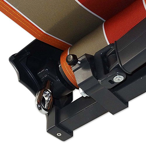 Jawoll Kassetten-Markise 5 x 3 m braun-Terracotta (Profilfarbe: Anthrazit) Sonnenschutz Alu Markise Schattenspender Sonnensegel Hülsenmarkise Gelenkarm-Markise