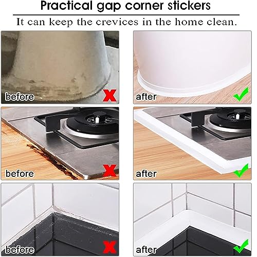 Image of Bath Sealant Strip, Waterproof Caulk Tape, Flexible and Durable Self Adhesive Tape for Bathroom, Kitchen, Tub and Wall Corner Edges, 3.2m x 3.8cm, White, Pack of 1