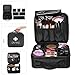 Produktbild Kosmetiktasche Portable Reise Make Up Tasche | Make-up Pinsel Organizer Tasche mit Reißverschluss Stoßfest wasserdicht Abnehmbarer große Kulturbeutel für Frauen & Männer 10.2 x 9 x 3.9 inch Schwarz