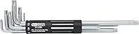 KS TOOLS Conjunto de chaves Torx 3 em 1, 8 peças extra longas