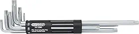 KS TOOLS Conjunto de chaves Torx 3 em 1, 8 peças extra longas