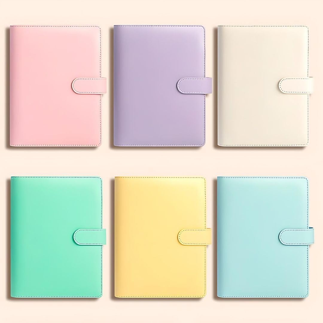 Amazon | [Vegaplace] A5 マカロンバインダー 6穴専用 PUレザー ノート