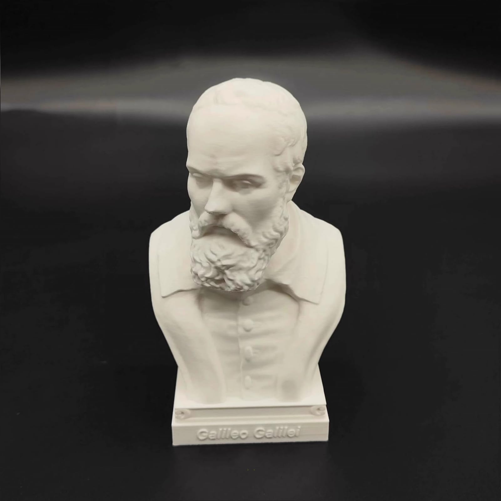 Newton Statue Scientist Einstein Bust Statue 3D Printing Galileo Figure Madame Curie Sculpture Tesla for Living Room Home Desk Decor, Tesla Collection Figurine Hawking Bust (Galileo)