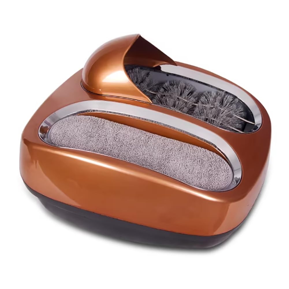 Aserzenith Brown Intelligent Shoe Sole Cleaning Machine, Household Electric Shoe Cleaning Equipment, Automatic Sensor Shoe Polishing Machine, Shoe Polishing And Cleaning Kit