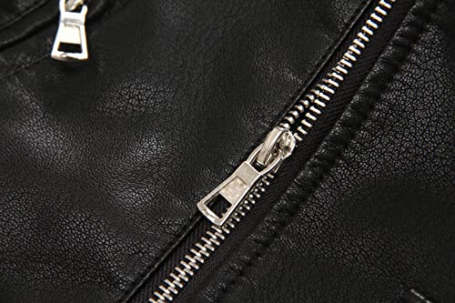 LJYH Children Faux Leather Motorcycle Vests Boys Joker Dress Coats Black4