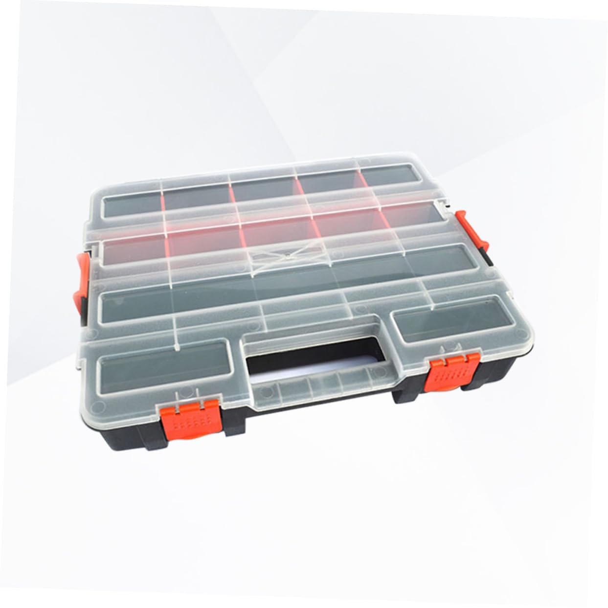 jojofuny Organizador Portátil Tapa de Plástico PP Divisores Removibles Caja de Almacenamiento de Tornillos y Asa Ergonómica para Componentes Electrónicos
