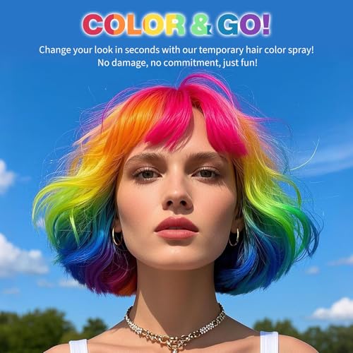 Image of Pink Hair Spray,Hair Spray Temporary for Women Kids Men,Washable Temporary Hair Dye Spray,HairSpray Color Non-Sticky,For Cosplay,Christmas,Halloween Crazy Hair Day,Festivals. (Pink)