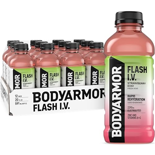 BODYARMOR Flash I.V. Electrolyte Beverage, Strawberry Kiwi, Hydra...