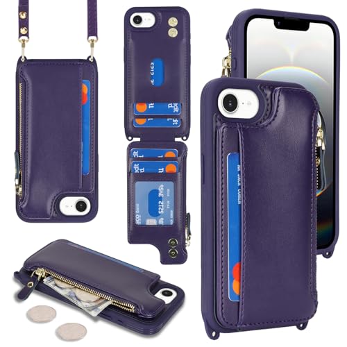 Portefeuille iPhone 16 Cavor avec poche fermeture éclair et sangle de transport - 2