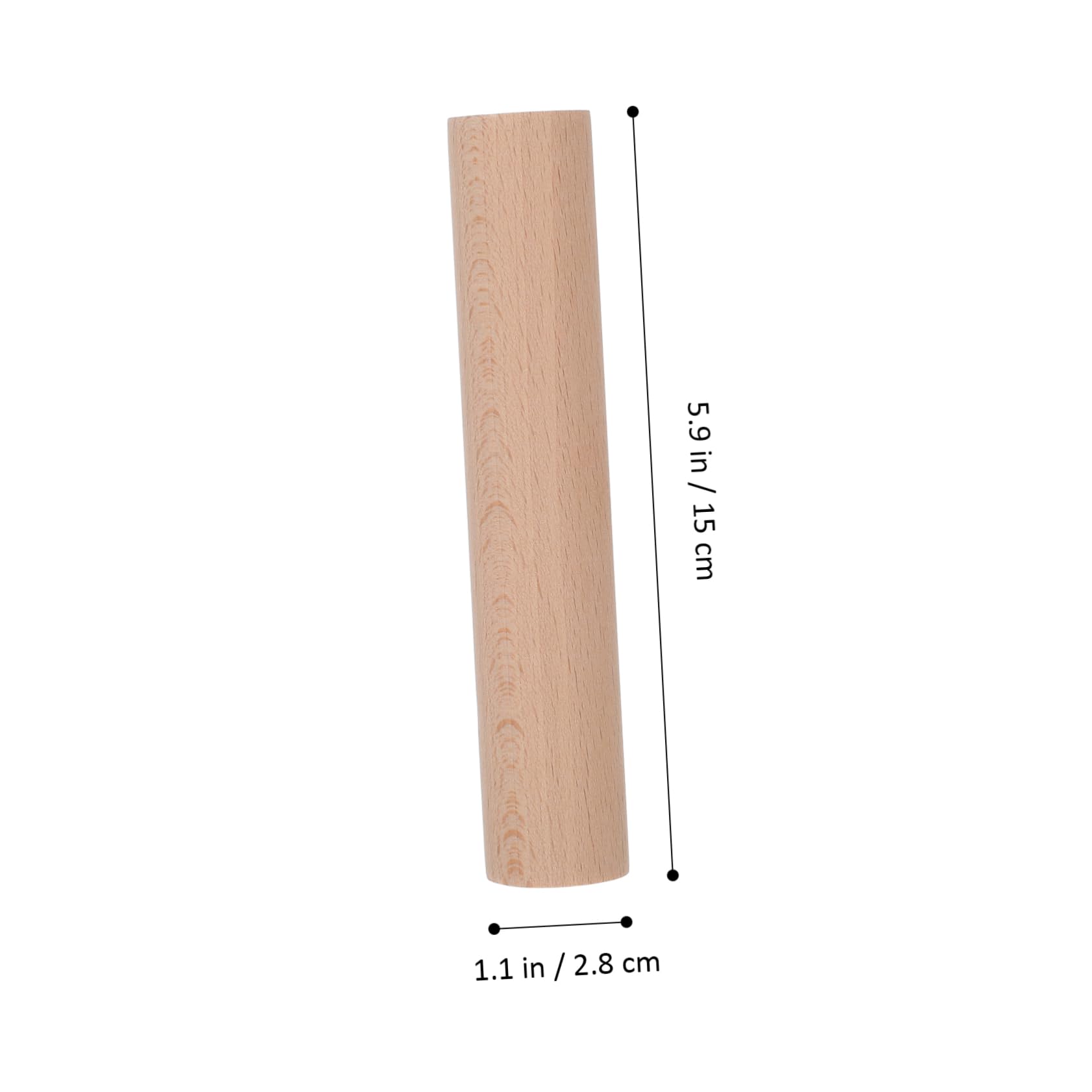 NUOBESTY Lot de 12 Bâtonnets Ronds en Bois de Hêtre Beige, Polyvalents et Sûrs pour L'artisanat du Bois, pour Macramé et Modelage D'argile